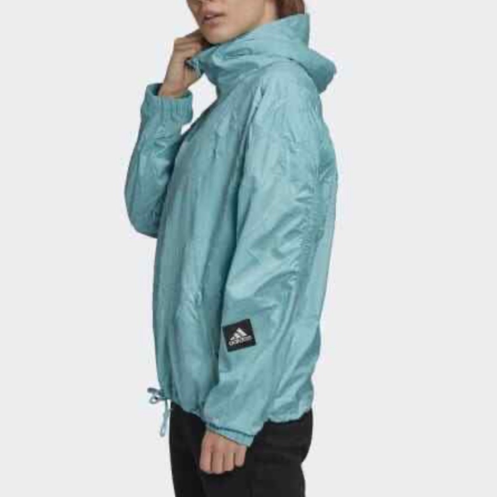 Adidas W.N.D Hooded Jacket Primeblue Blue Spirit